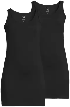 House naisten pitkä toppi Nina 2-pack - BLACK - 2
