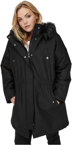 ONLY CARMAKOMA naisten parkatakki Carirena - Black - 6