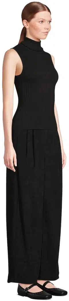 WKLY. naisten hihaton neulepoolo 213W341510 - Black - 4