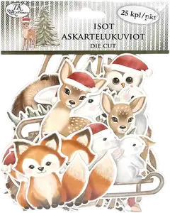 J.K. Primeco isot askartelukuviot Metsäneläimet joulu 25kpl - 1