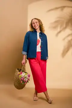 Ma-ia family naisten culottes housut Venla 204155 - koralli - 4