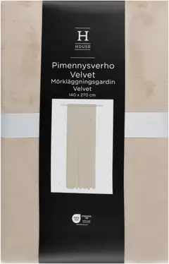 House pimennysverho Velvet 140x270 cm beige - 1
