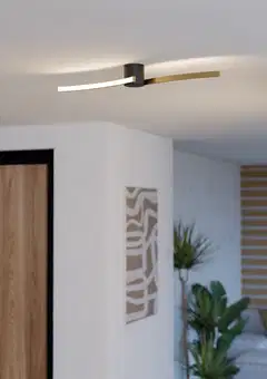 EGLO kattovalaisin Aieta LED 12W musta/messinki - 7