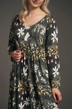Muumi naisten mekko Hely Kevätkastanja 589660 - HARMAA - 4