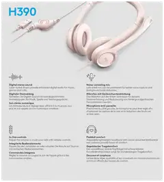 Logitech PC kuuloke H390 USB  - ruusu - 13