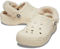 Baya Lined Fuzz Strap Clog - WINTER WHITE - 3