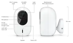 Ubiquiti plug-and-play langaton 4MP valvontakamera laajakulmalla UVC-G4-INS - 9