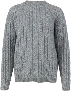 TEX naisten palmikkoneule I996995 - GREY CHINE - 1