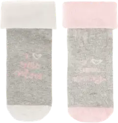 House vauvojen sukat Mum&Dad 2-pack - Grey Pink - 1