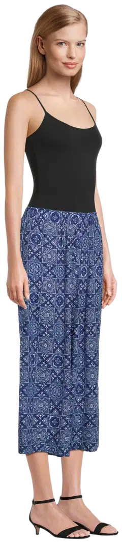 TEX naisten kuviolliset culottes-housut I283361 - NAVY 2 - 4