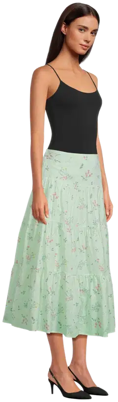 WKLY. naisten puuvillahame 221W160450 - Green - 4
