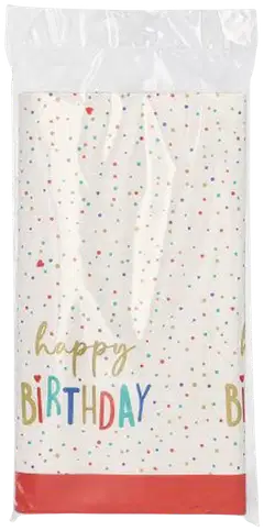 Pöytäliina, paperia 120 cm x 180 cm "Happy Birthday" - 2