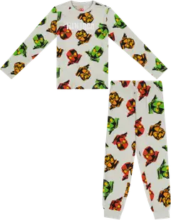 LEGO lasten pyjama Ninjago NW04 - Grey Melange AOP - 1