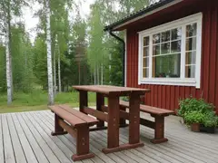 Tammiston Puu Penkki Saku 150cm kestopuu ruskea - 2