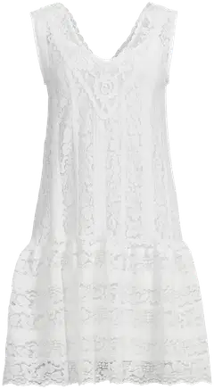 WKLY. naisten hihaton pitsimekko 218W160450 - Off white - 2