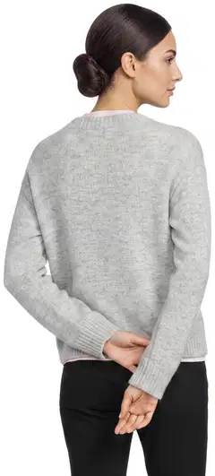 House naisten neuletakki Fluffy-C - L.grey melange - 3