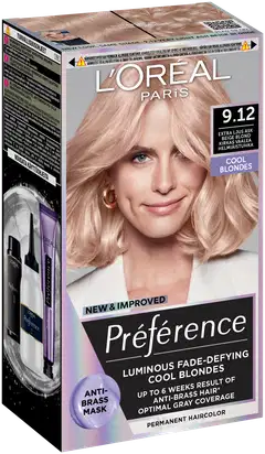 L'Oréal Paris  Preference 9.12 Siberia vaalea helmiäistuhka kestoväri 1kpl - 2