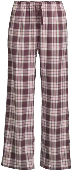 Actuelle naisten flanellihousut 212A382610 - Burgundy check - 2