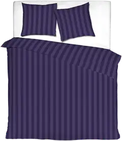 Mistral Home pussilakanasetti Satin Stripe 150x210 cm, tummansininen - 1