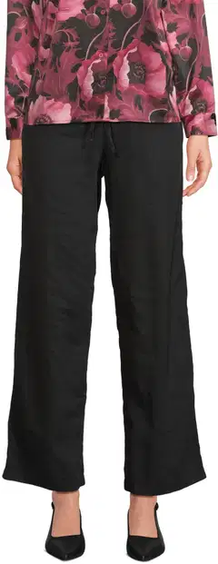 London Fog naisten pellavasekoitehousut 222L261710 - BLACK - 1