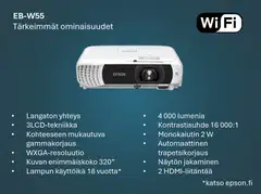 Epson WXGA-lamppuprojektori EB-W55 - 7