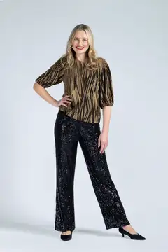 House naisten glitterpusero 213H402526 - Gold - 3