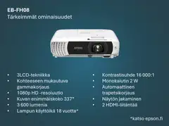 Epson Full HD -lamppuprojektori EB-FH08 - 8