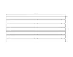 Näkösuoja-aita, vaakalaudoitus, grafiitin harmaa, 183x80cm - 3