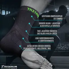 Tritanium eXtend High – Kompressionilkkatuki 1 kpl - MUSTA - 3