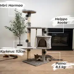 Trekker kissan kiipeilypuu Home 112 cm harmaa - 6