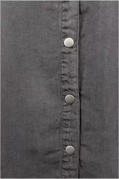 House naisten pitkä denimpaita 228HP30601, D-mitoitus - Black washed denim - 3
