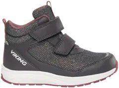 Viking lasten Gore-Tex välikausikenkä Bouncy Glitter Mid - Charcoal - 1