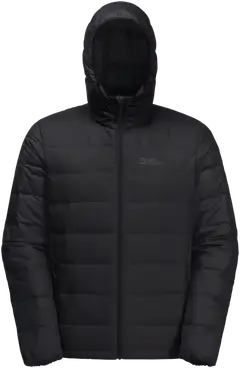 Jack Wolfskin miesten untuvatakki Ather down hoody jacket m 120767 - BLACK - 1