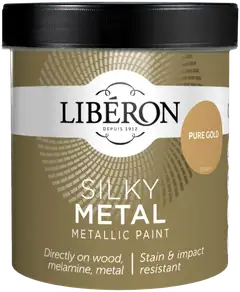 Liberon Silky Metalliefektimaali 500ml Pure Gold gloss - 1