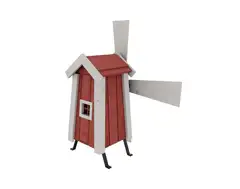 Tuulimylly punavalkoinen, 69x30x32cm - 3