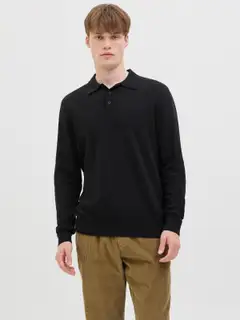 JJ Rebel miesten neulepusero JREBCALLUM - BLACK - 7
