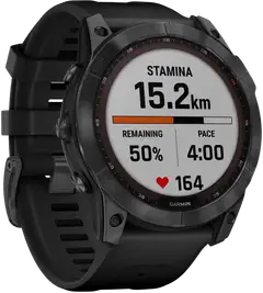 Garmin Fenix 7X Solar tummanharmaa/musta multisport GPS kello - 6