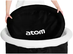 Atom jääkylpyallas kannella 75x75 cm mustavalkoinen - 2