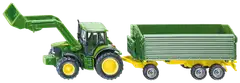 Siku 1:87 John Deere Etukuormaajalla ja Perävaunulla - 2