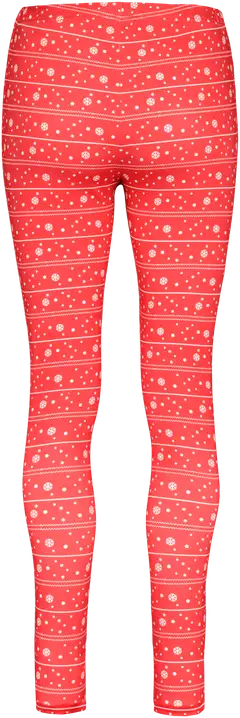 Ronald naisten joululegginssit lumihiutale kuvioilla - RED - 2