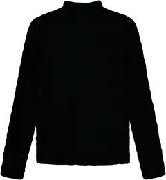 WKLY. naisten mesh trikoopoolo 213W040200 - BLACK - 1