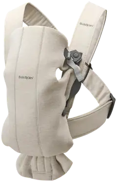 BabyBjörn vauvan kantoreppu mini - 3d jersey, vaalea beige - 1