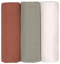 Lässig puuvillaharso 85 cm beige/vaalea/punertava 3 kpl - 2