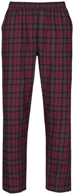 Black Horse miesten lyhythihainen pyjama N053 - Wine Red Check - 3