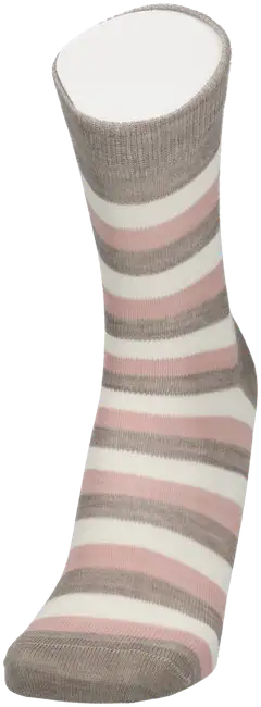 Sukkamestarit naisten merinovillasukat raita - Soft pink - 4