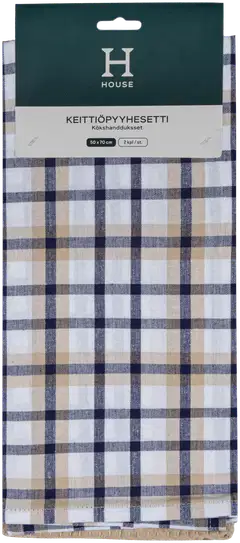 House keittiöpyyhe Marine check 50 x 70 cm 2 kpl - 4