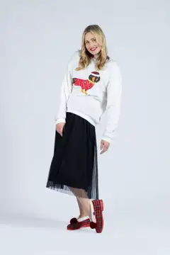 London Fog naisten pliseehame 221L402515 - Jet Black - 8