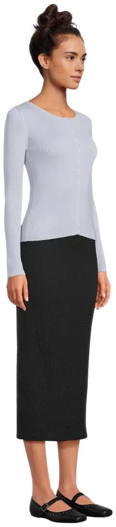 WKLY. naisten ribbineuletakki 213W000152 - Lt. Blue - 4