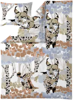 Vallila pussilakanasetti Ilves 150x210 cm+50x60 beigeblue - 1