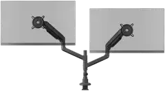 One For All DM5210 Heavy Duty Monitorivarsi kahdelle näytölle, musta - 1